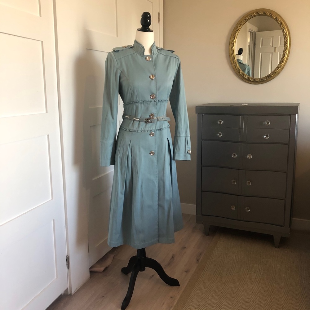 Woman's periwinkle formal blue overcoat